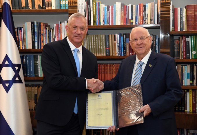 Staatspräsident Rivlin und Benny Gantz